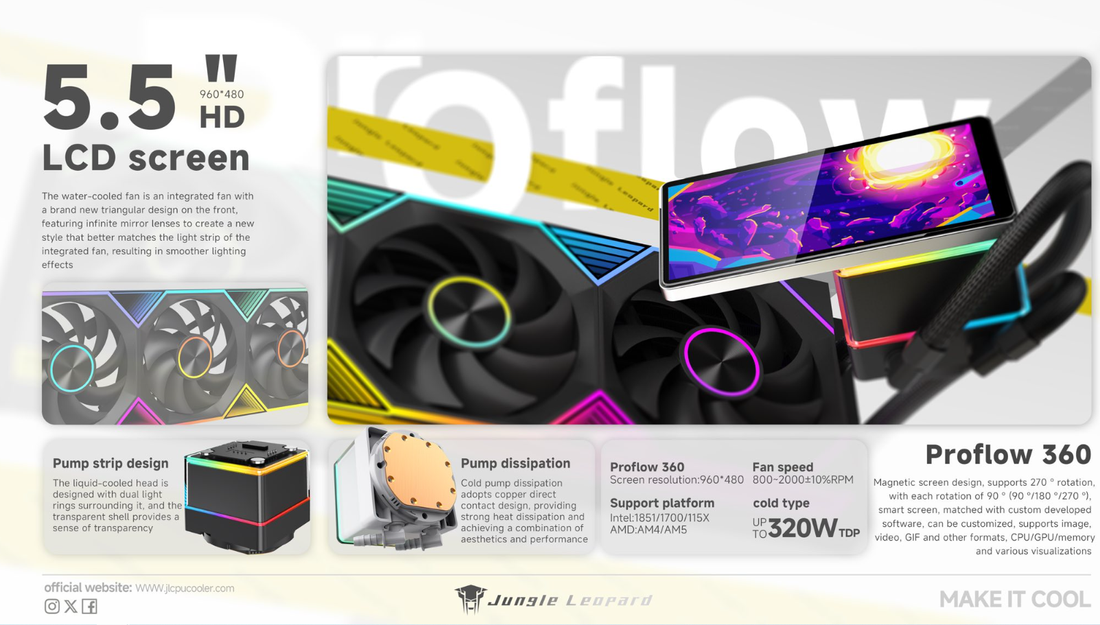 Khác với nhiều mẫu AIO phổ thông, Leopard Pro Flow 360 được trang bị Display trên block bơm
